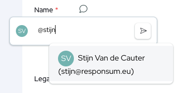 @-mention someone in the comments